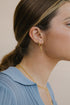 FLOWER WITH PEARL STUD OORBEL ZILVER